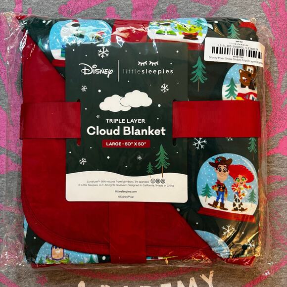 Little Sleepies Other - NEW! ❤️ Little Sleepies Disney A Very Pixar Christmas Snow Globes Cloud Blanket